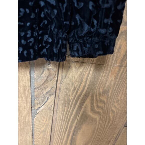 Vintage Deadstock Black Velvet Leopard Print Black Dark Academia Jacket Blazer - Picture 5 of 12